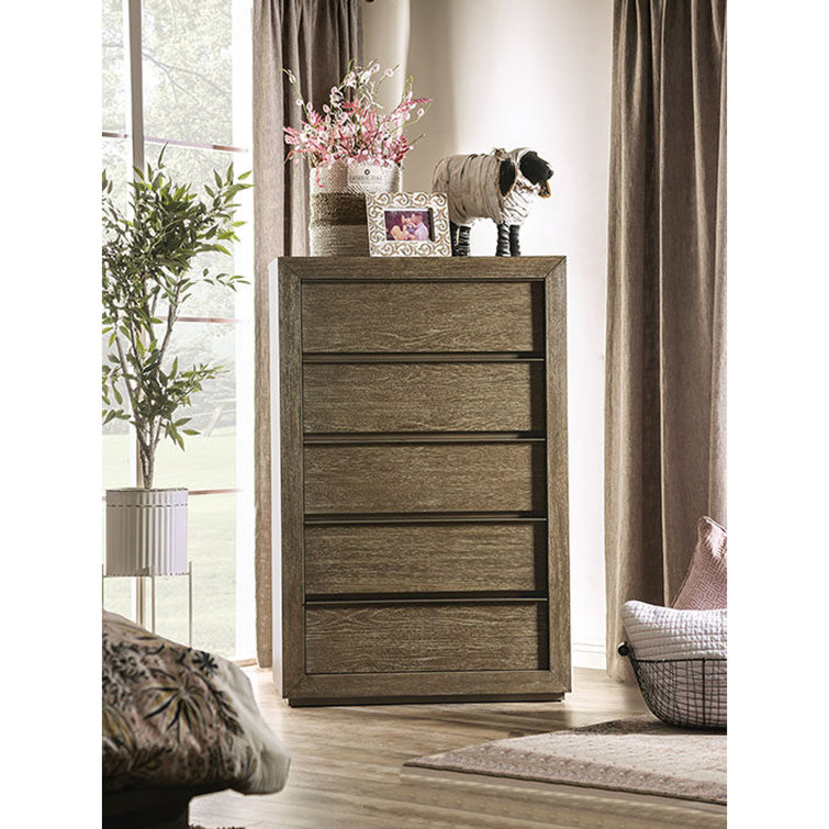 Joss & Main Bromwell Solid Wood Standard 5 Piece Bedroom Set & Reviews